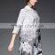 2016 newest summer woman white long chinese silk shirts OEM service
