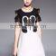 Z&M New women latest fashion dress cartoon dress Sheath dress