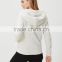 2016 Winter wholesale women 100% cotton plain zip hoodie free sample