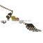 Gemstone picture necklace Zinc Alloy brass chain natural gemstone necklace