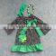 2016 St.Patrick Dresses Cottom Black/green Dot Dress New Arrival Full Stock 3 Pieces With Matching Necklace And Headband Set