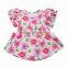 Wholesale cute design ruffle sleeve t-shirts for baby girls one-piece boutique dress outfits online cheap store for kids clothes