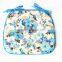 Blue Flower Pattern Seat Pad Cotton Chair Pad With Ties