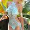 Women Sexy Swimsuit Crochet Bathing One Piece Push Up Padded Bikini