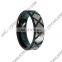 Custom black laser engraved titanium ring for sale
