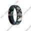 Dark knight engraved black titanium couple rings