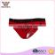 Red flower printed anti-bacterial thigt thin women sexy modal underwear