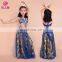 New design floral stage performance sexy Children belly dance costume with bra and skirt and belt ET-061