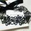 wide lace hair band with ribbon satin hair accessories black lace elastic headband women