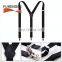 White Black Suspenders for Women Men Adjustable Double Clip Y Shape Hold up Suspenders