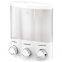 Better Living Products 76354 Euro Series TRIO 3-Chamber Soap and Shower Dispenser, White