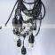 S14 led 48ft 15 sockets party edison bulb patio led solar string lights Waterproof