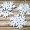 5mm thickness White Snowflake shape wool felt Christmas Coasters for Winter Holiday Decor