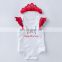 Independence day FLY SLEEVED Baby Romper Jumpsuits WITH HEADBAND Clothes 2 Colors Baby Bodysuit