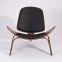 high quality oak furniture Classic Smile shell chair in cashmere fabric from factory  top quality furniture manufacturers