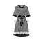 Summer 2020 new loose women's contrast color stripes mid-long short-sleeved ice silk knitted dress factory direct sales