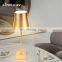 Fashion modern luxury rechargeable bed side cordless table lamp