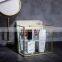 Vintage Two Compartment Metal Glass Storage Box Gold Tray Jewelry Cosmetics Display Boxes