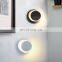 Simple 5W LED Wall Lamp 360 Rotating Bedside Lamp Modern Aluminum Square Round Wall Lamp