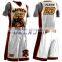 Hot sale imported white/black basketball team jersey set