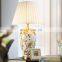 American copper and gold ceramic living room decoration table lamp