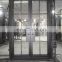 elegant black popular french grills design double glass panel anti rust security front modern steel wrought iron doors for home