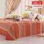 Striped design reactive printed luxury comforter cover set king size flat sheet plush bedspreads