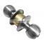 Home security entrance privacy Stainless Steel Satin Brass cylinder Tubular Round Knob lock