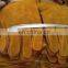 Winter Welding Worker Safety Protection Three Finger Warm Fur Lined Split Cowhide Leather Welder Gloves