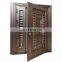 Laser cut turkish style exterior double metal stainless steel security front entry door design