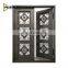 High Quality Iron Safety Entrance Front Doors Laser Cut Rustic Wrought Iron Doors Swing Glass Door Design For Houses Home