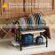 2-Tier 304 Stainless Steel Dish Drying Rack with Utensil Cutting Board Holder and Drainboard Set for Kitchen Counter