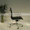 Replica European Style Chrome Aluminum frame Italian Genuine Leather lift swivel Charles and Ray Low Back Office chair
