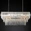 Hengzhi Retro Multi-layer Crystal Rectangular Chandelier Living Room Luxury Hanging Lights for Vastle Villa