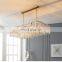 Modern Antique Brass Marignan Rectangular Chandelier with Vintage Design Black Finish LED Light Source Crystal Pendant Lights