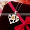2016 new Stainless steel hollow heart pendant necklace