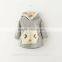 2015 Lovely Girls Outfit Pink And Grey Girls Winter Coats Kids Thick Plush Clothes With Cartoon Pocket