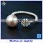 Hot Products 925 Silver Sterling Plum With Natural Pearl Bead Opening Fashion Ring