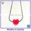 Synthetic Heart Opal Pendant , Synthetic Opal Heart Necklace , pink Opal heart Jewelry