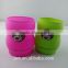 Silicone baby bottle case red and green