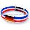 newest fashion stainless steel bracelet silicone wristband