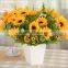 New Wholesale Artificial Flower flower wreath wedding flower sunflower