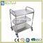 Hospital food trolleys round tube, stainless steel food trolley for sale