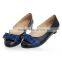 2016 Fashion Blue Bow Women Flat Shoes Womens Spring Summer Shoes