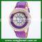 Fashion rhinestone casual cheap leather watch strap for ladies