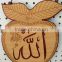 Allah Muslim apple shaped Pendant Designs/Arabic laser cut wooden muslim pendant