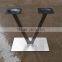 2016 new products stainless steel leg glass coffee table