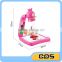 2016 Intelligence 3 in 1 Projector Painting Toy with Colour Pink