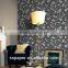 3d black wallpaper with Leaf design print wallpaper