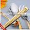 2016 Qana Hot Stainless Steel 18/10,18/8,18/0 Material Set Flatware ,24/44/72/84/86pc Flatware Mirror Polish with Copper Handle